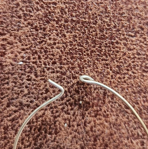 Gold Hoop Earrings With Coral Red Beads - Picture 4 of 4